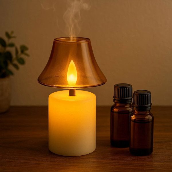 Scented Flameless Candle Lamp with Essential Oils