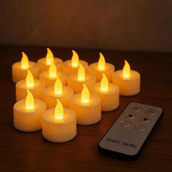 Remote Control Flameless Tea Light Candle Set