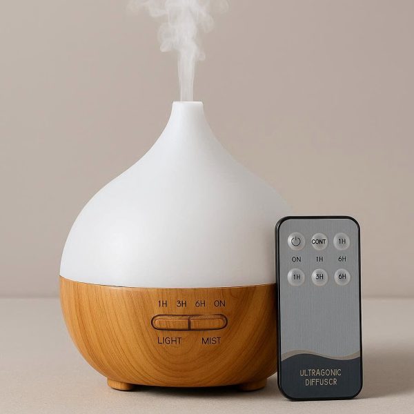 27 Ultrasonic Diffuser with Wood Base and Remote