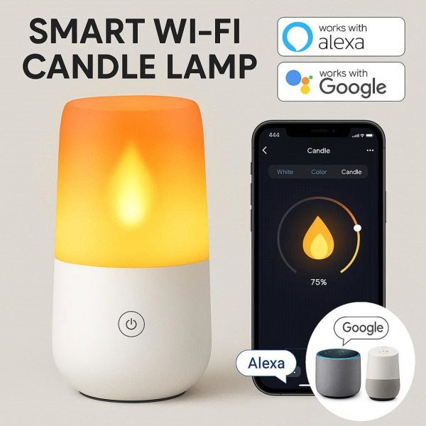 Smart WiFi Candle Lamp Works with Alexa Google