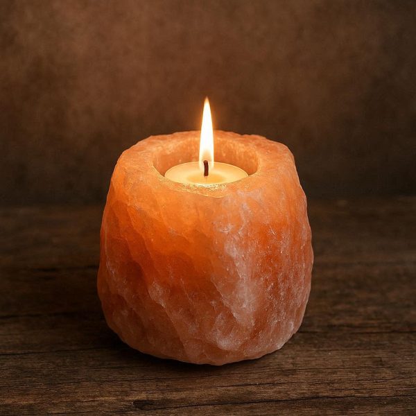 Himalayan Salt Rock Candle Lamp Natural